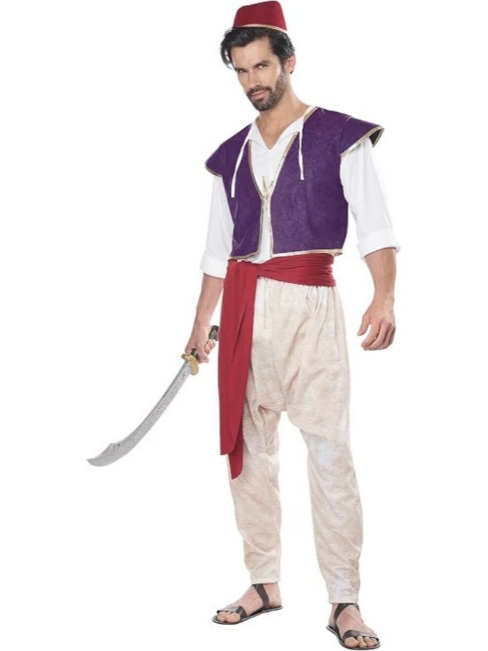NEW Arabian Folk Hero Adult Costume SZ Small/Medium Halloween Party MIssing Sash